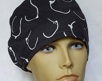 Breast Surgical SCRUB HAT theatre cap pixie GYN mammogram anatomy sweatpad