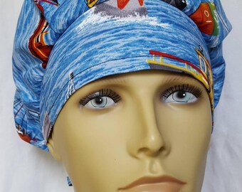 boats ferry ships MCDREAMY anatomy  surgical scrub hat theatre cap banded bouffant