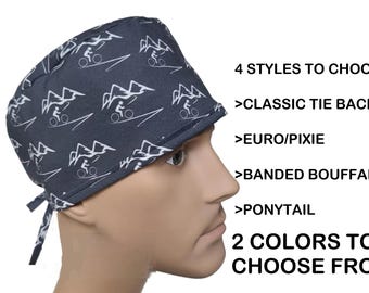 Bicycle Mountain Bike Touring Surgical SCRUB hat theatre cap anatomy sweatpad