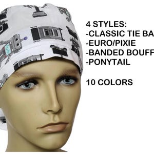 Robot robotic Surgical SCRUB hat theatre cap anatomy sweatpad