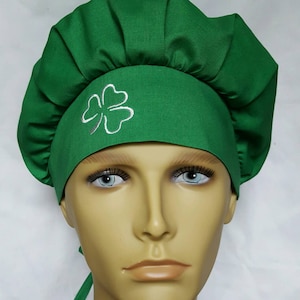SHAMROCK Clover St Patrick&#39;s  PICK Color PICK hat Style surgical scrub hat theatre cap