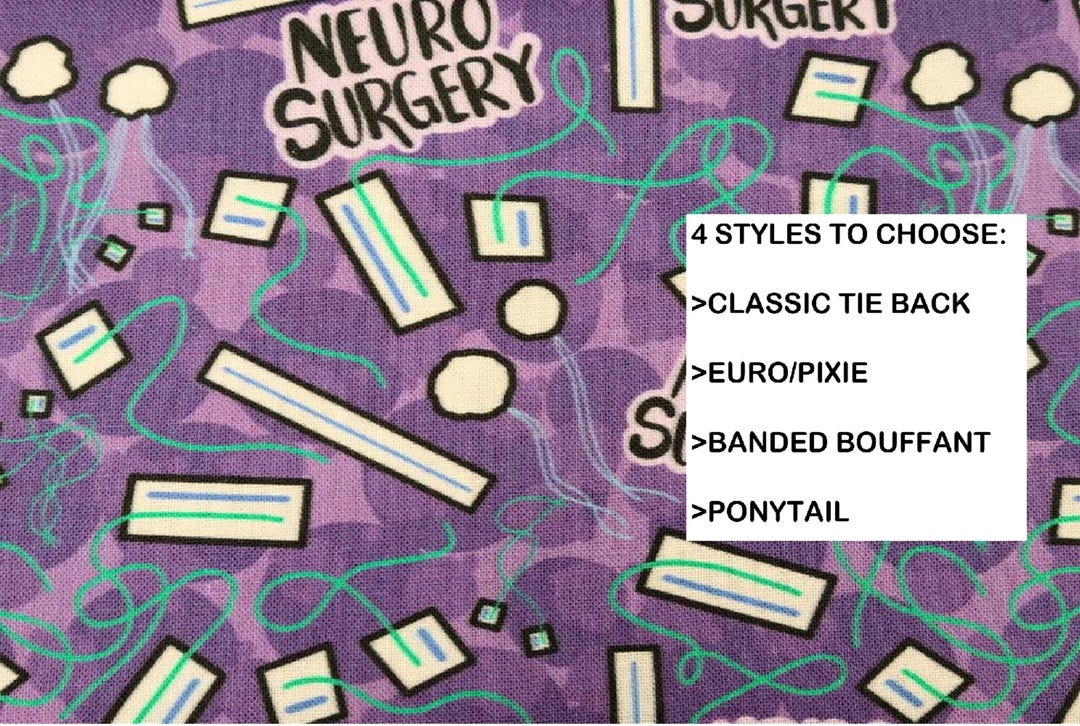 Neuro Brain Pick HAT STYLE Scrub Hat Surgical Theatre Cap