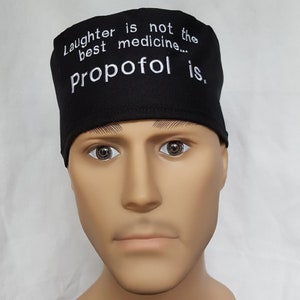 PROPOFOL Pick Color /  Pick hat Style Surgical scrub hat operating room hat theatre cap sweatpad Anesthesia