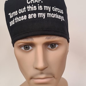 My Circus My Monkeys Surgical Scrub Hat: Cotton Operating Room Cap