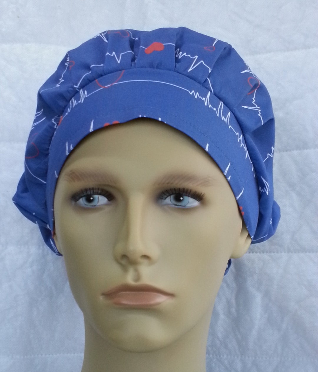 EKG ECG Heartbeats QRS Surgical Scrub Hat Theatre Cap Banded - Etsy