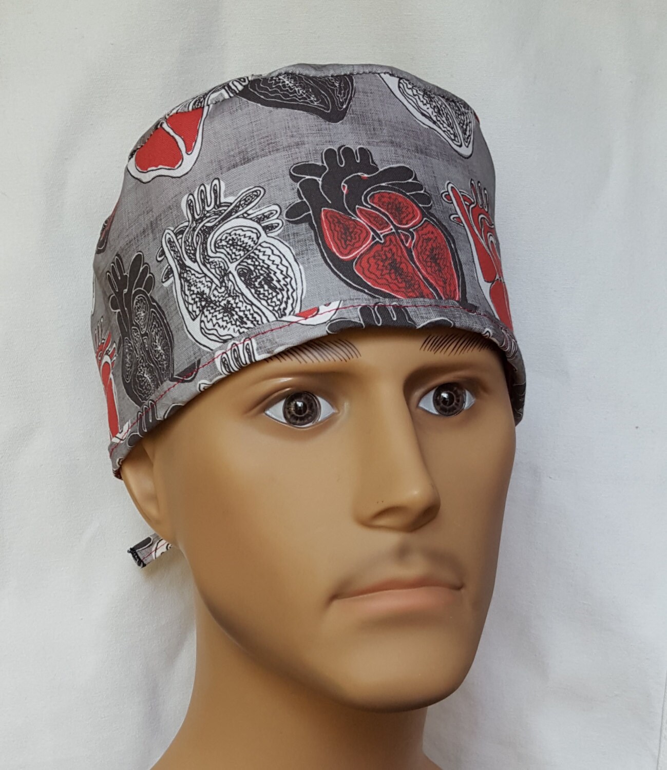 heart Surgical scrub hat operating room hat theatre cap cardiac anato…