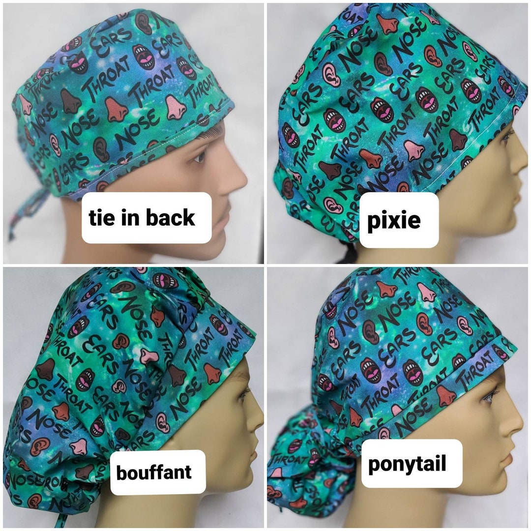 ENT Ears Nose Throat Surgical SCRUB Hat Theatre Cap Anatomy Sweatpad - Etsy