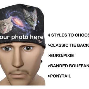 CUSTOM hat Surgical scrub hat operating room hat theatre cap CUSTOM IMAGE pick your image sweatband built in