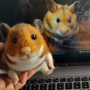 Hamster replica Pet cloning Needle felted hamster Pet sculpture from photo Hamster lovers gift Felted hamster figurine Pet keepsake Wool pet