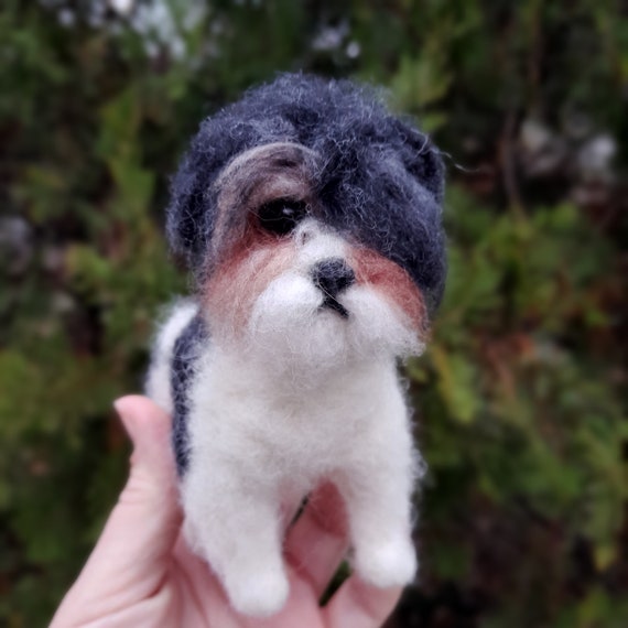 Shih Tzu Custom Needle Felted Dog Sculpture Pet Replica Stuffed Dog Memory  Pet Portrait Wool Figurine Wool Art Toys Wool Animal 