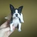 Needle felt Boston terrier Custom dog sculpture Boston terrier figurine Mini me Custom dog sculpture Dog replica Dog cloning Any dog breed
