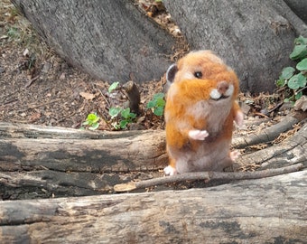 Hamster replica Personalized hamster Long hair felted hamster from photo Pet keepsake Felted guinea pig Custom pet from photo Birthday gift