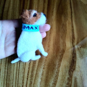 Mini dog cloning Felted Jack Russell terrier Jack Russell miniature Dog ornament from photo Tiny dog charm Realistic dog ornament Pet loss