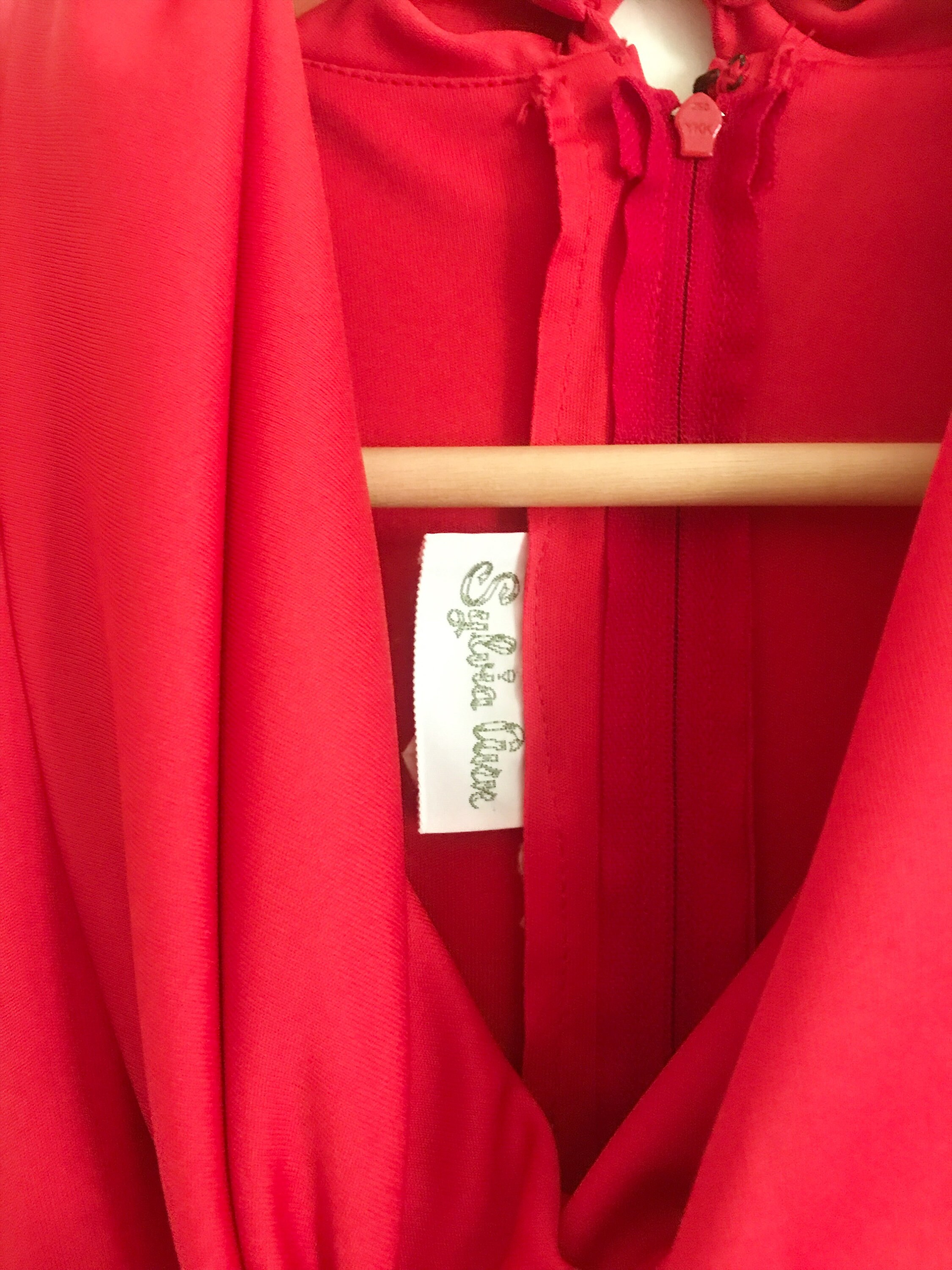 Sylvie | Red Asymmetric-Neck Maxi Dress