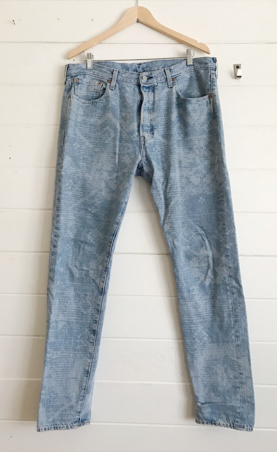 Levis 501 Acid Washed Jeans / Light 