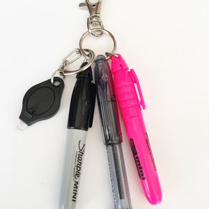 Badge Reel Accessories-Mini Sharpie- Mini Nurse Pen- Nurse Badge Reel- ID Badge Clip- Nurse Badge- RN Badge- Nurse Gift- Mini Nurse Light