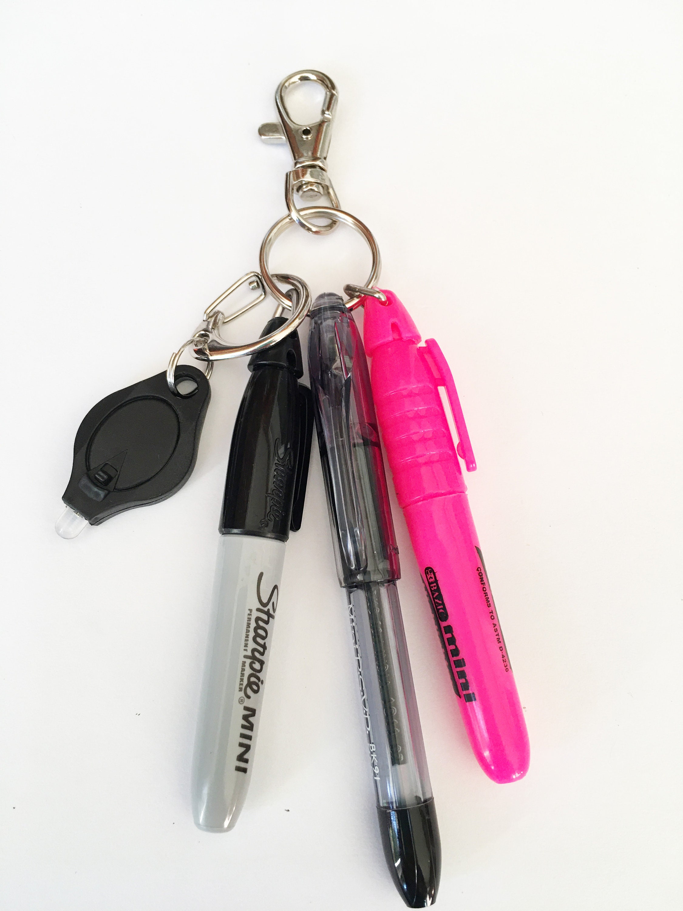Badge Buddy, Badge Reel, LED light, Mini Pentel Pen, Mini Sharpie®, Nu –  jessiesimplysewn