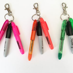 Mini Sharpie for Badge Reel, Nurse Mini Pen Keychain, Badge Reel Mini  Sharpie, Nurse Stocking Stuffer, Nurse Accessorie Keychain Sharpie 