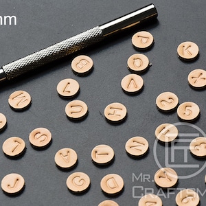 Alphabet Micro Stamp 50 Piece Set Mini Letter Stamps Polymer Clay Stamp 