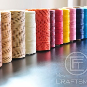 Waxed Threads For Sewing 50m 0.8mm Black Off White Red Green Pink Brown  Grey Purple Orange Blue Apricot
