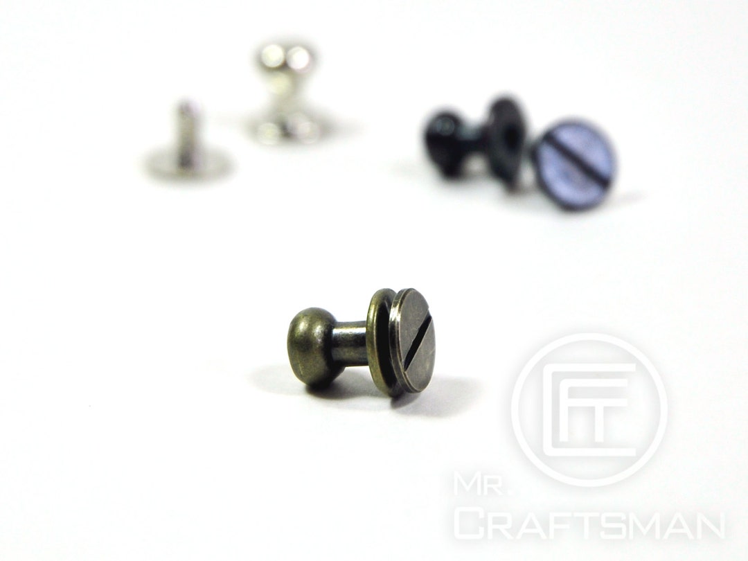 50 Set of 7mm Head Button Stud Screwback Stud Etsy