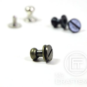 new 10 set of 7mm Head Button Stud Screwback Stud image 2