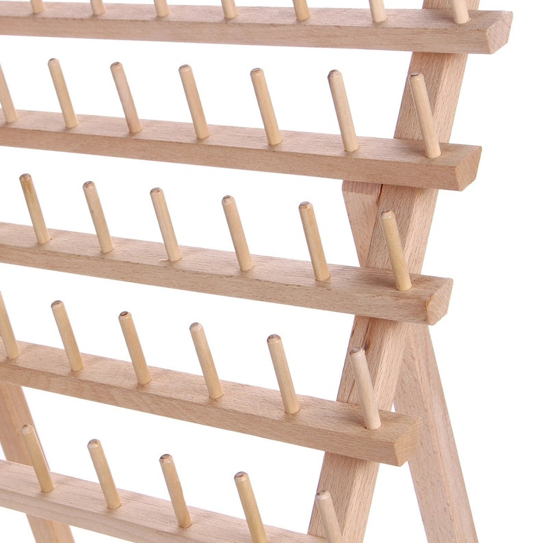 120 Spools Thread Rack Wood Spool Rack Bobbin Thread Holder Etsy
