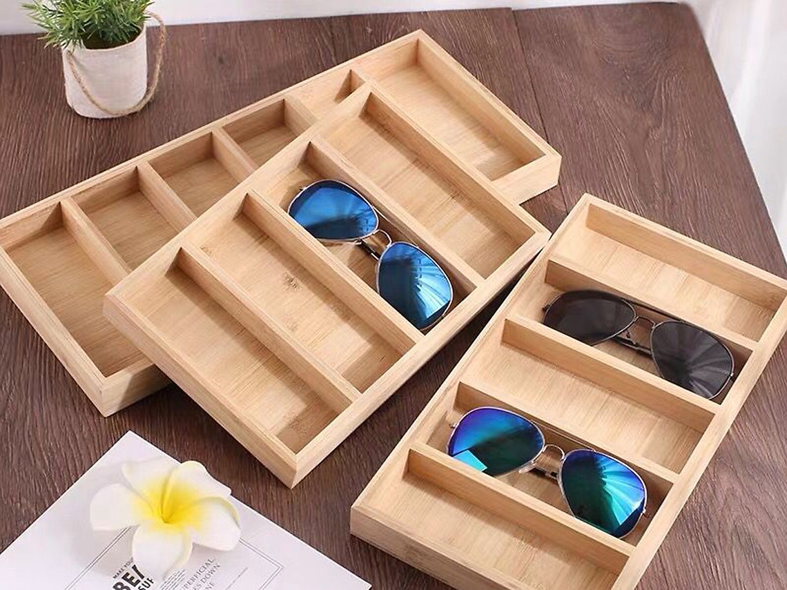 Wooden 4/5/6 Compartments glasses Display tray Glasses Etsy