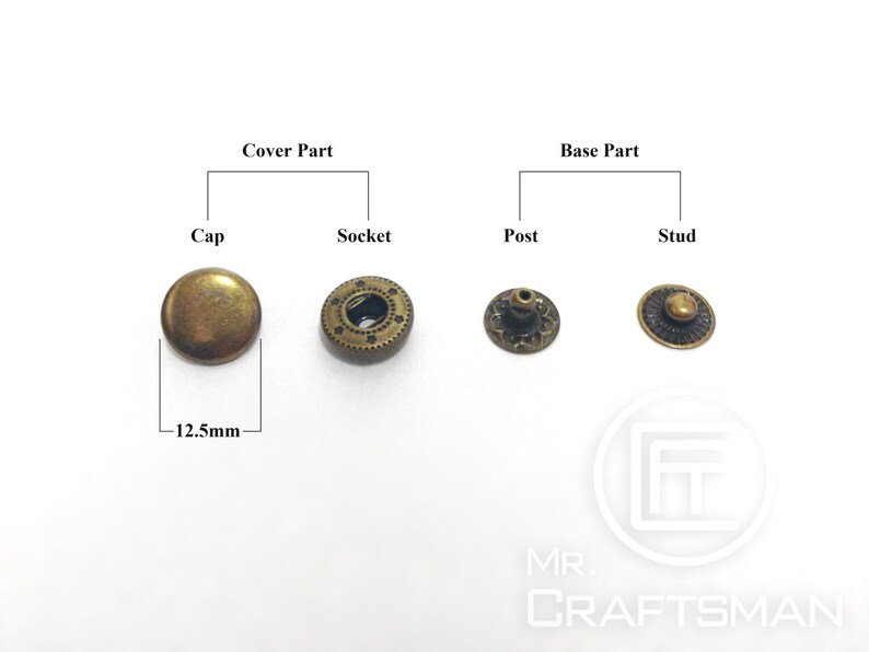 12mm Brass Snap Button Installation Tool 633 Etsy