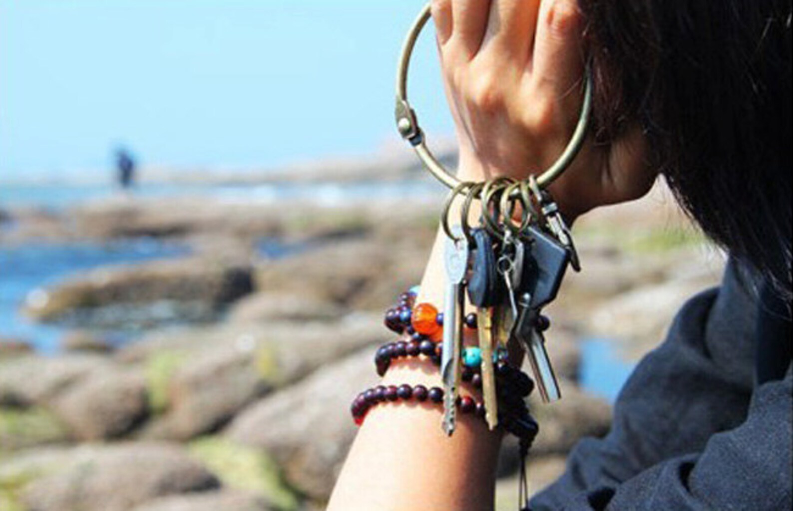 Antique Brass Bronze Big Circle Key Ring Holder 1pcs Etsy