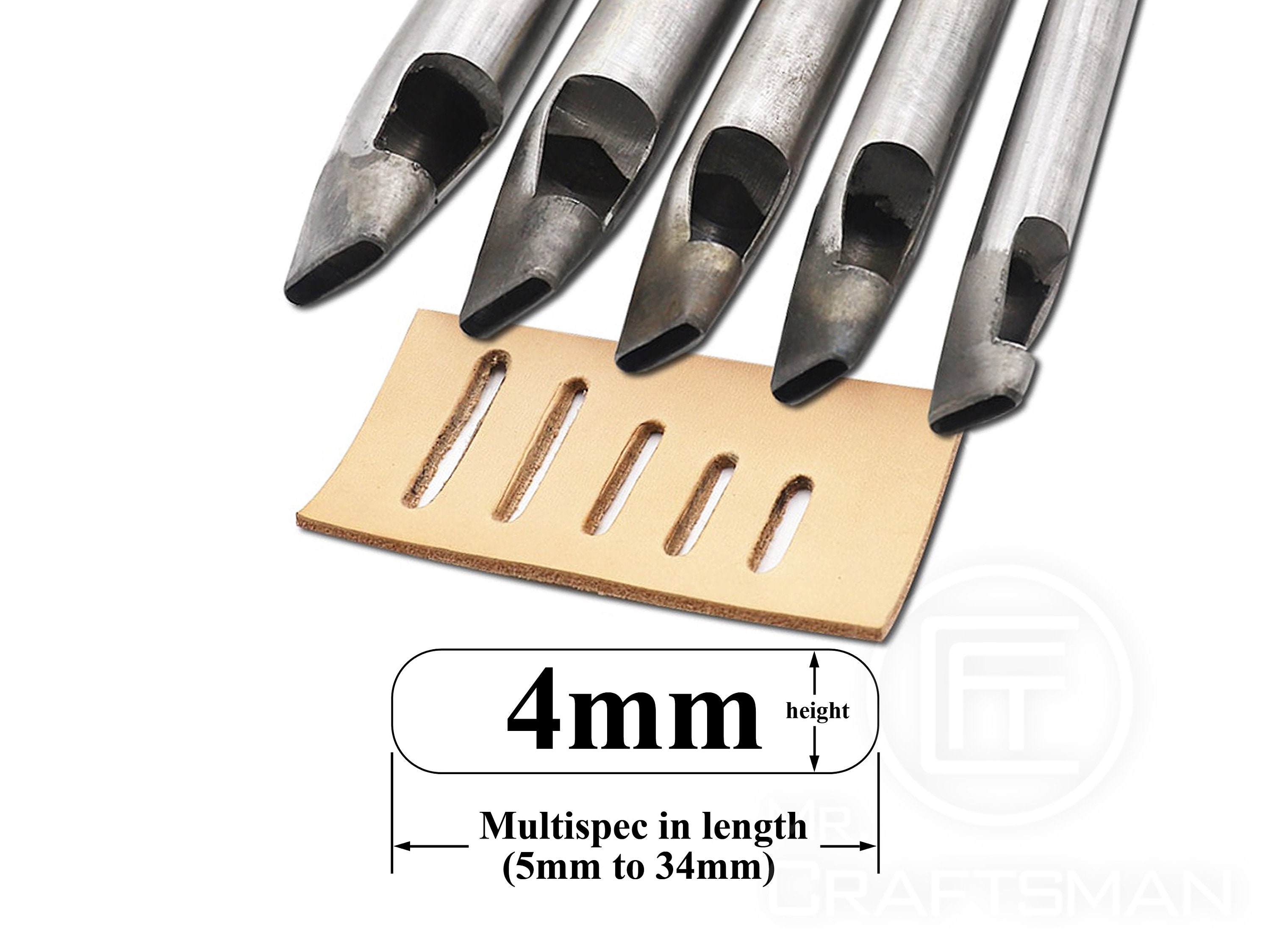 6Pcs Steel Hole Hollow Punch DIY Set 3mm-8mm Leather Fabric wood Crafts