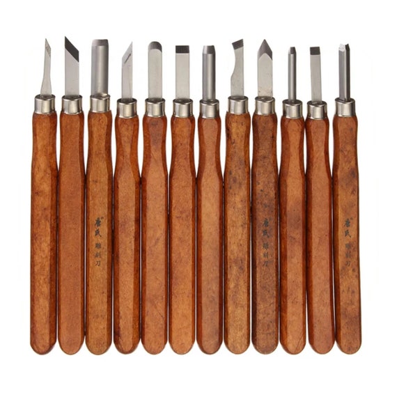 Details about   12Pcs Wood Carving Hand Chisel Tool Kit Set Wood working Professional T0E2 