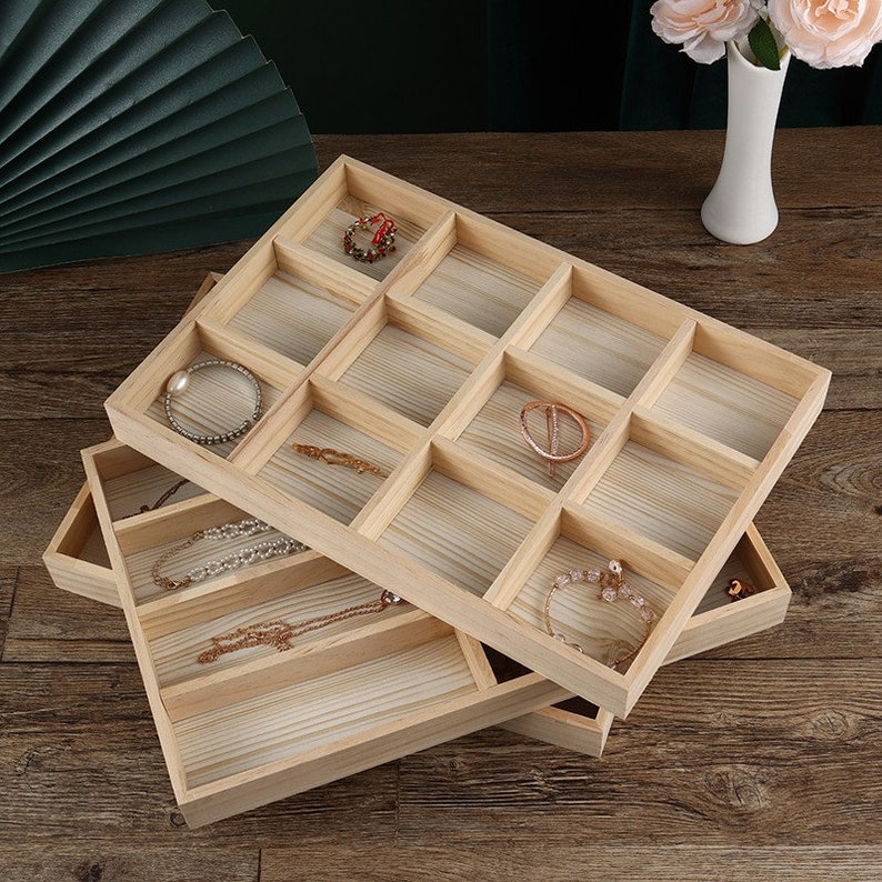 GORESE Jewelry Organizer Tray For Drawers - Beige PU Leather Valet Tray, Catchall For Keys & Jewelry - View #4