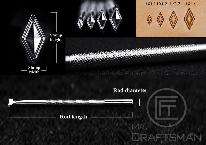 SZ LX1 Geometrics Hollow Diamond Leathercraft Carving Pattern Etsy