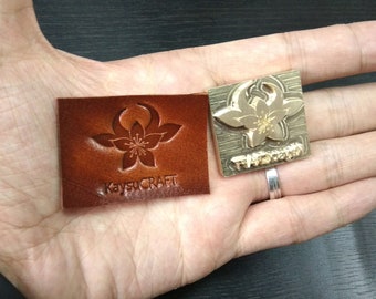 Custom made brass stamp with screw only, CNC die mold, branding, stamping, pressing, embosser and hot foil for leather, wood