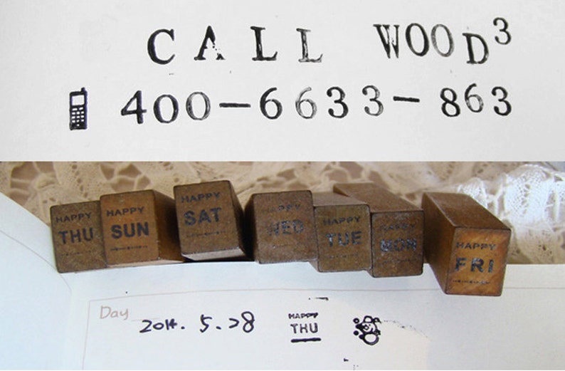 Number stamp 28 PCS rubber letter stamps set ,vintage alphabet stamp set in Wooden Box image 5