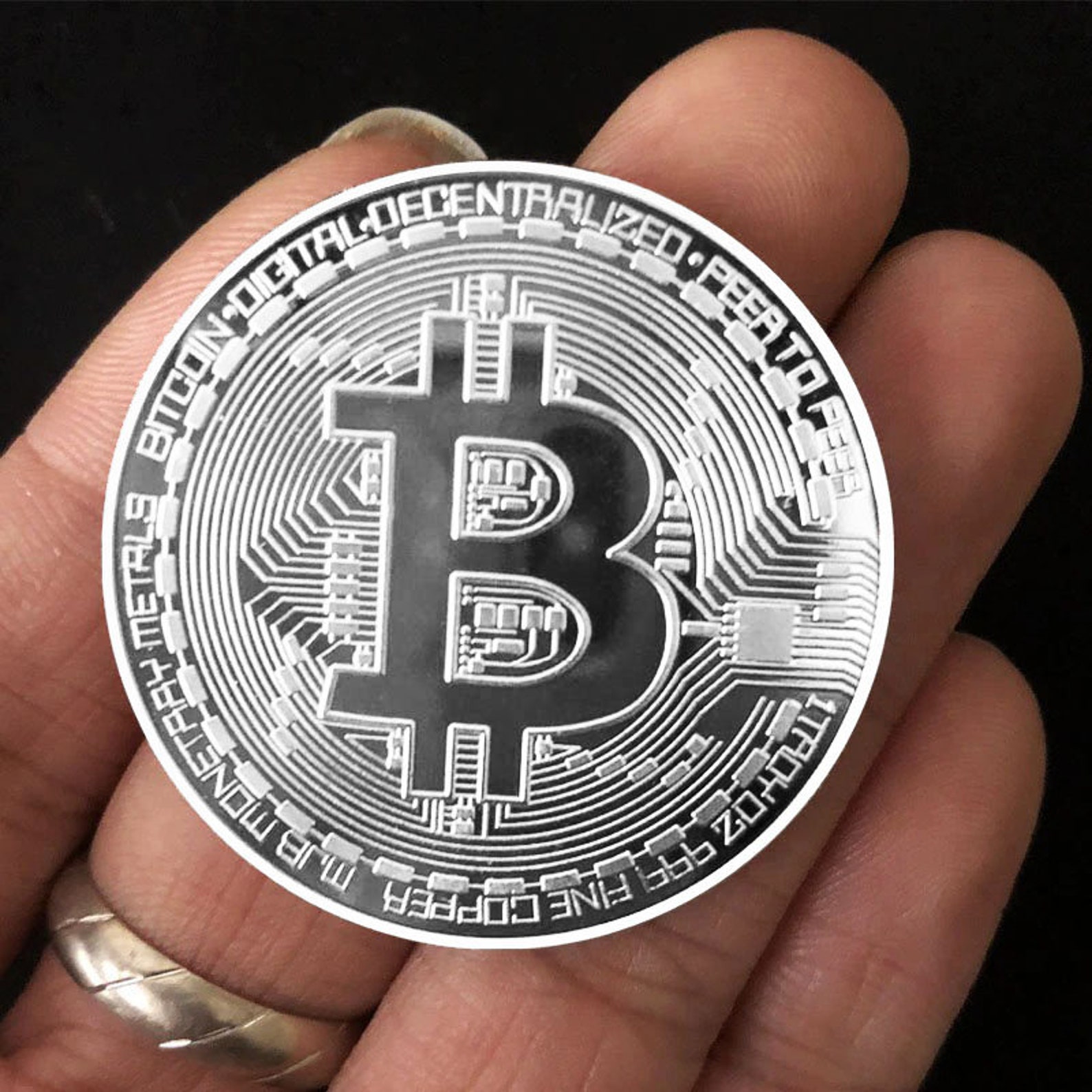 Cosbur Bitcoin Münzen Set - 9 Goldene Physische Bitcoins, Mit Hüllen, Geschenk Für Sammler