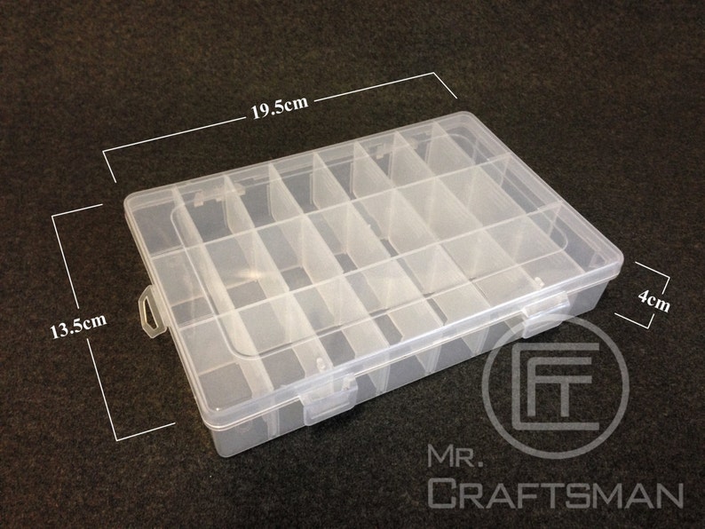 Clear Plastic Small Parts Storage Box With Movable Dividers Etsy Canada