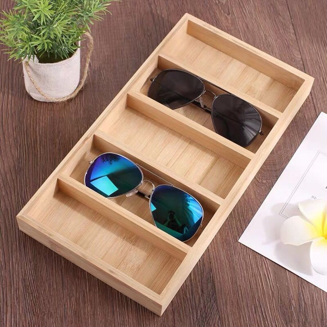 Wooden 4/5/6 Compartments glasses Display tray Glasses Etsy
