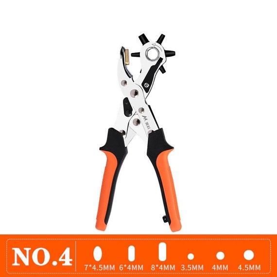 Heavy Duty Belt Leather Round Flat Oval Hole Puncher Punch Tool Pliers