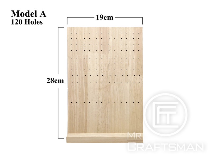 Multi Functional Wooden Jewelry display Stand board Earring Showcase for Jewelry retail Bracelet Necklace come with 30 Hook Pendant