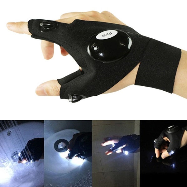 Universal Lighting Gloves - Torch Light in glove Never Drop! home improvement, Repair, DIY project, Fishing, Cycling, Camping & Hiking (AD).