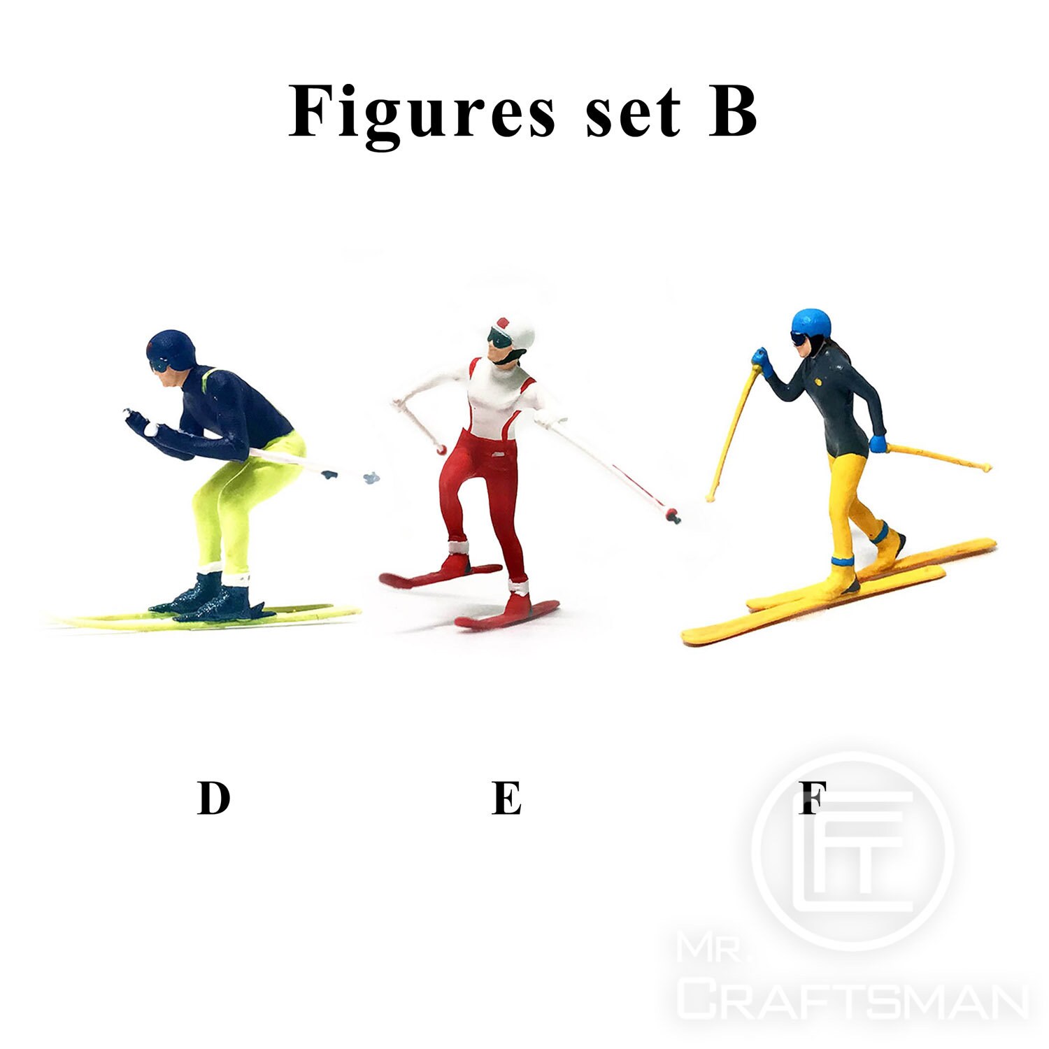 Figurines de ski miniatures échelle 1:64 décor bâtiment à faire soi-même  projets