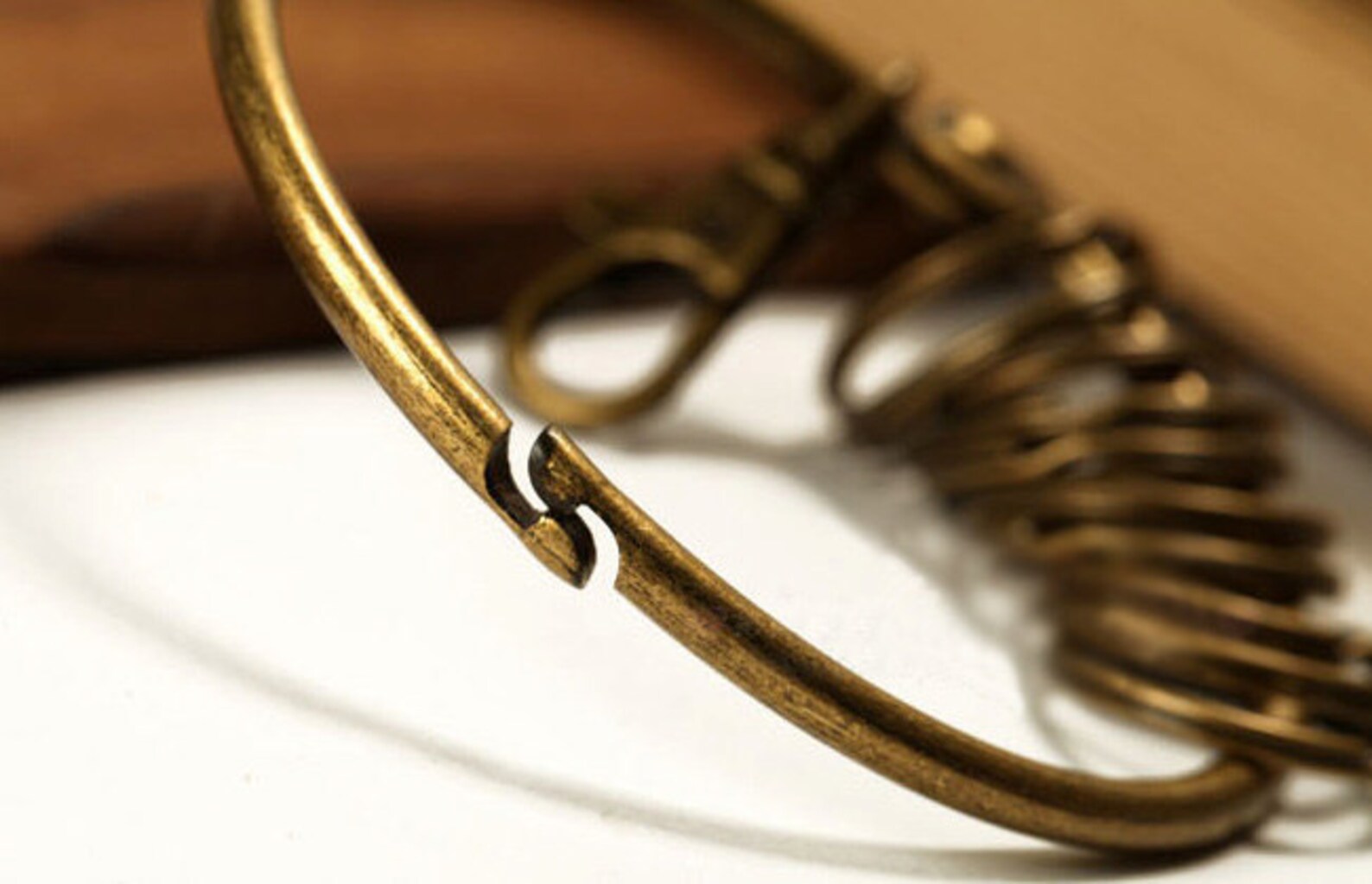 Antique Brass Bronze Big Circle Key Ring Holder 1pcs Etsy