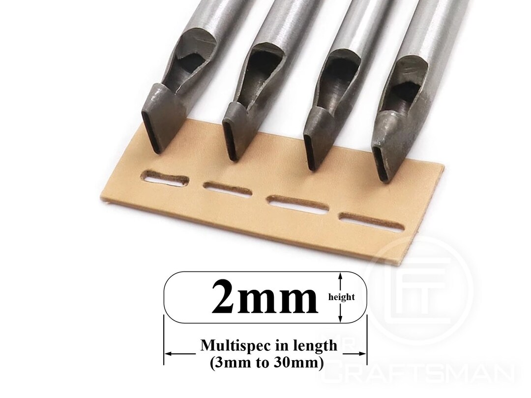 Leather Hole Punch Tool Oblong Punch Professional Grade 2mm Size for