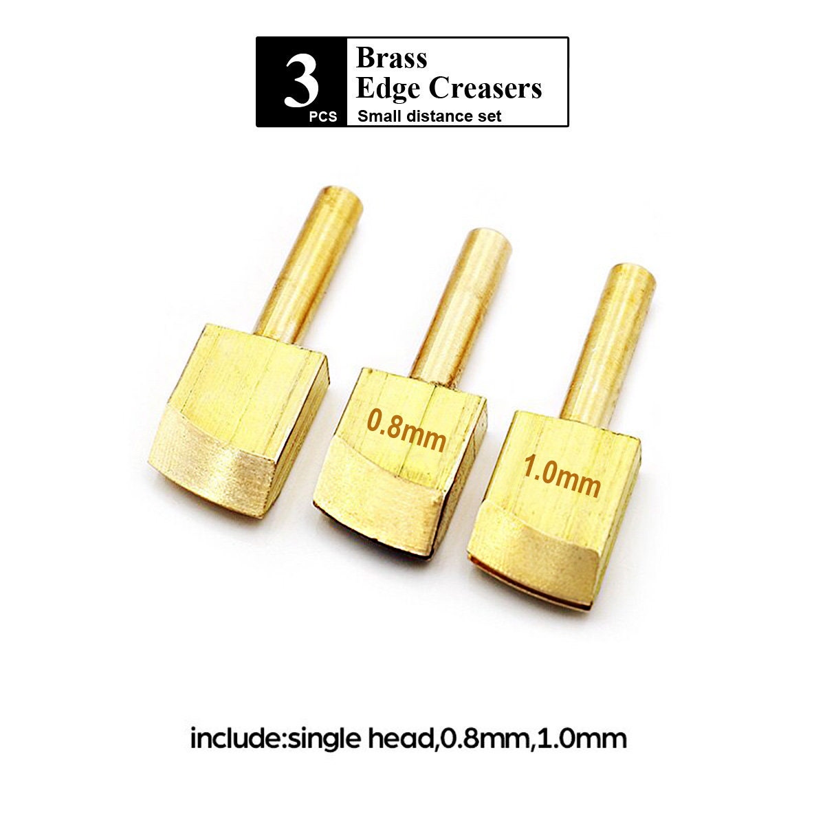 6Pcs Electric Press Brass Edge Sealer Cambered Surface DIY Leather Crafts  Tools