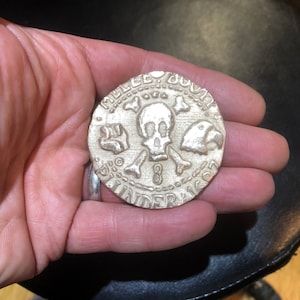 Pirates &#39;Melee Booty&#39; coin - hand cast in bronze