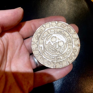 Pirates curse coin - Aztec &#39;gold&#39; hand cast in bronze or silver