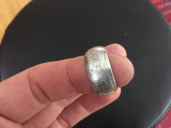 silver coin ring<br>