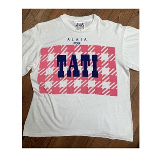 ICONIC ALAIA !!!!! 超レアなコレクターズアイテム ALAIA pour Tati Tシャツ by south Sea サイズ M 90年代 azzedine Alaia